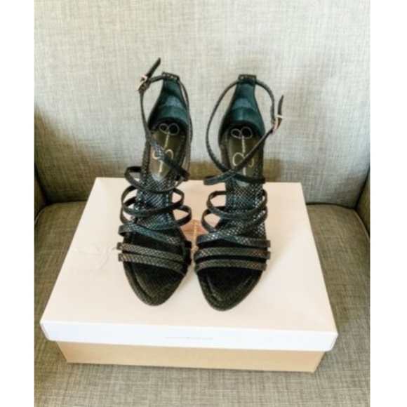 NIB Jessica Simpson Zelta Black Strappy Sandals - Picture 11 of 12